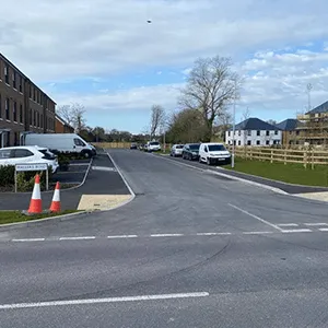 road with houses